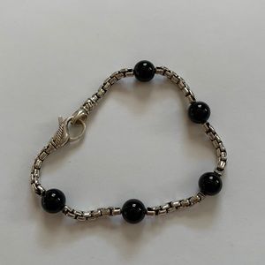 Black gemstone beaded bracelet from Jai QVC